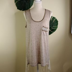 🌿A'Reve🌿boho gypsy high low sleevless top